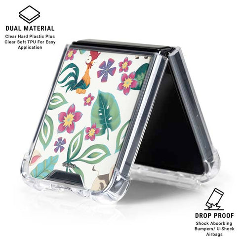 Disney Princess Moana Pua and Heihei Pattern Galaxy Z Flip6 Clear Case